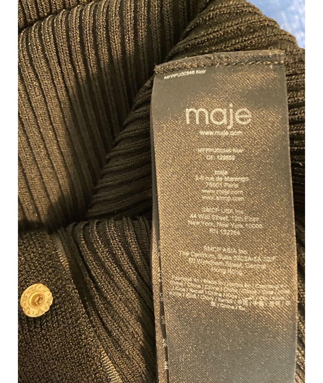 MAJE Черная вискозная водолазка, фото 6