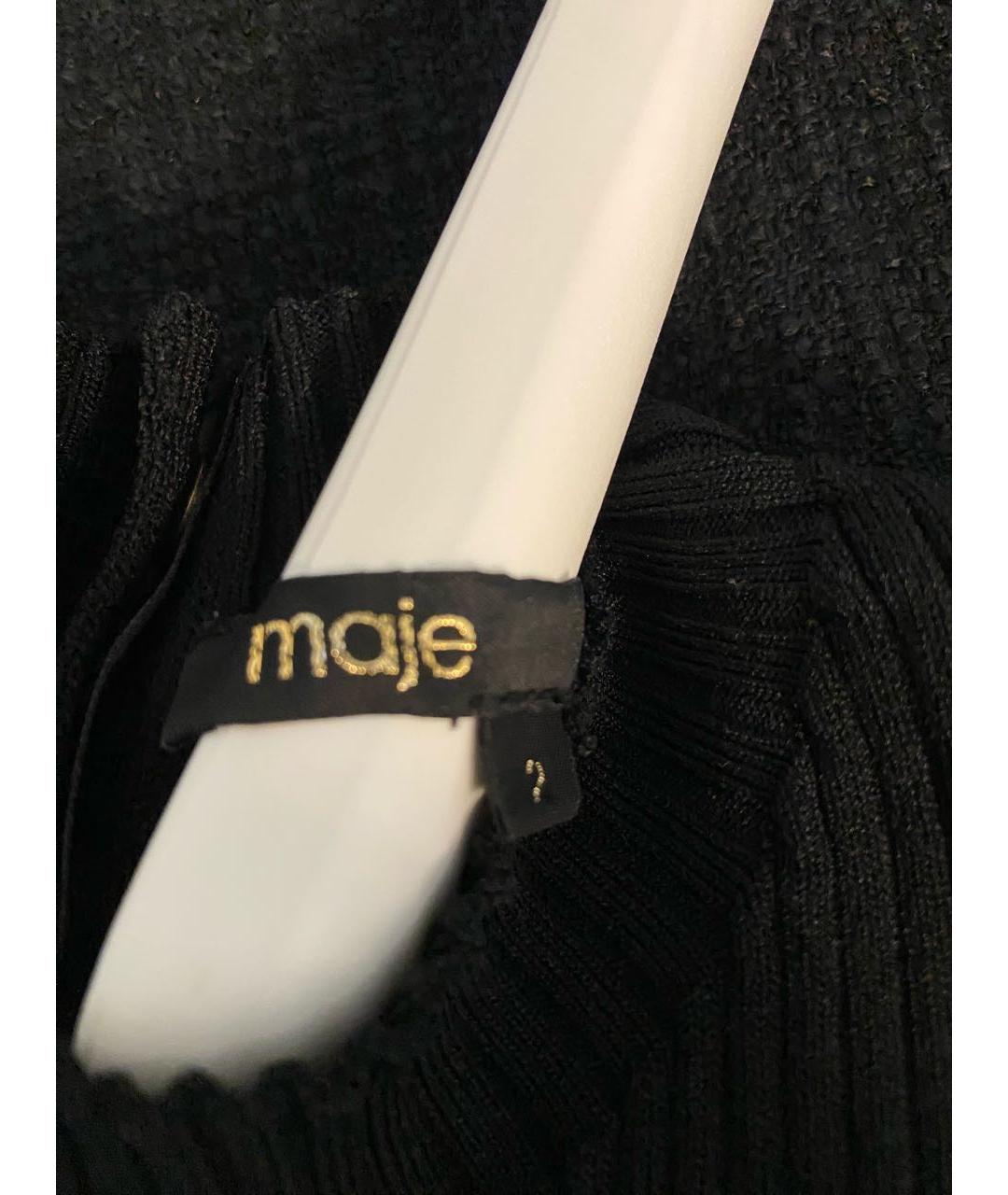 MAJE Черная вискозная водолазка, фото 3