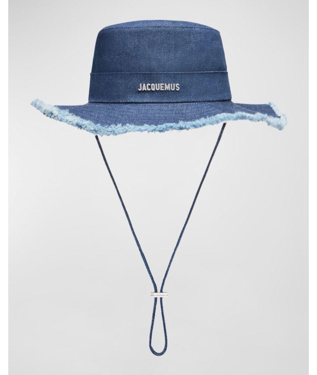 JACQUEMUS Темно-синяя хлопковая шляпа, фото 5