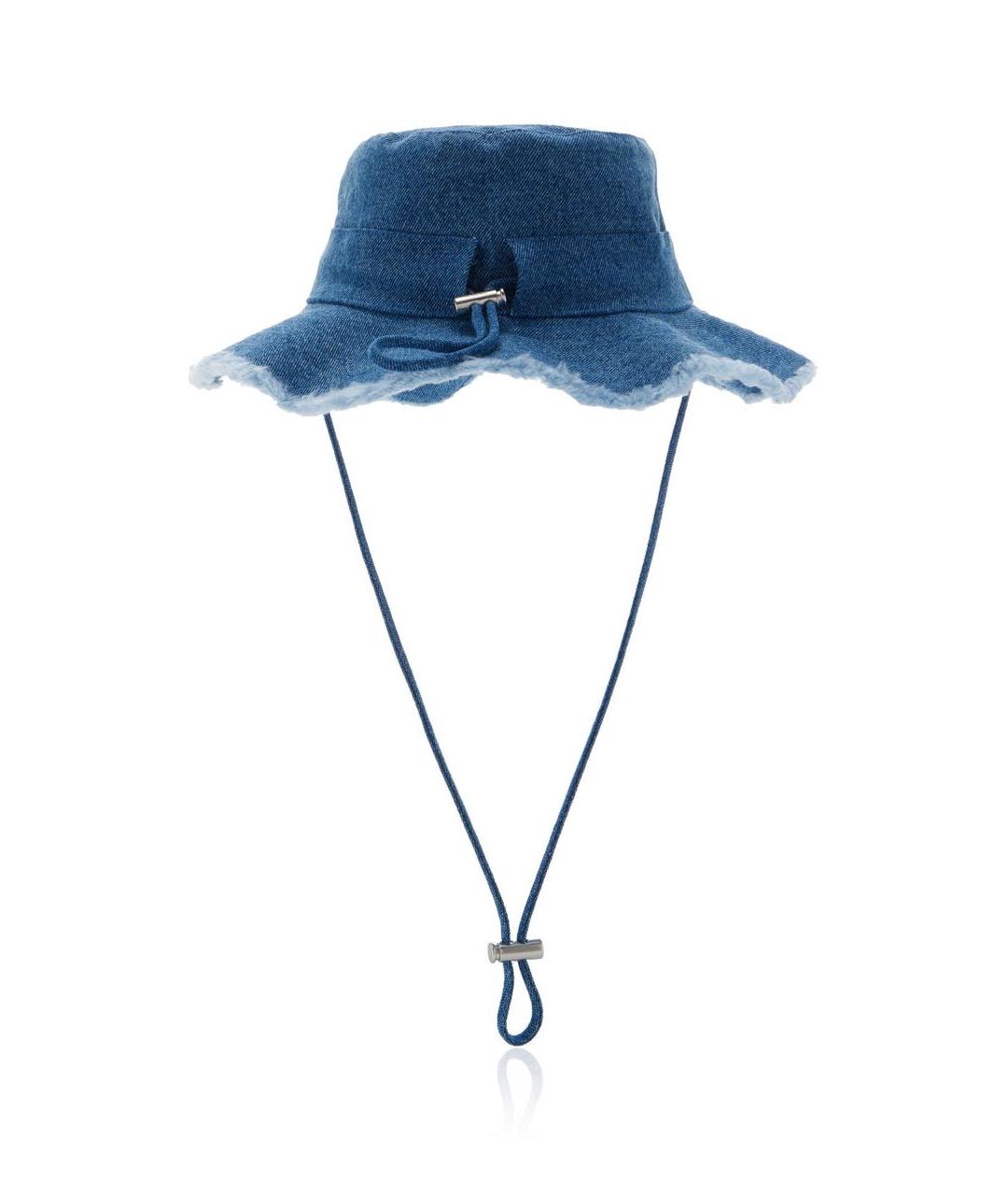 JACQUEMUS Темно-синяя хлопковая шляпа, фото 2