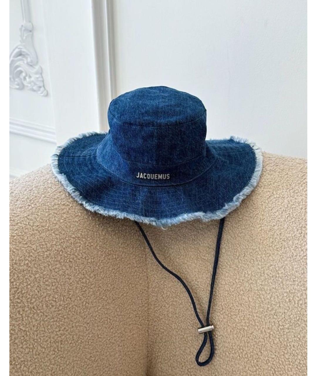 JACQUEMUS Темно-синяя хлопковая шляпа, фото 3