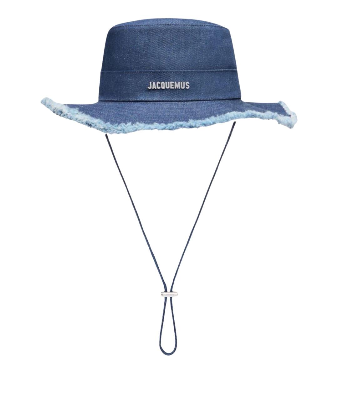 JACQUEMUS Темно-синяя хлопковая шляпа, фото 1