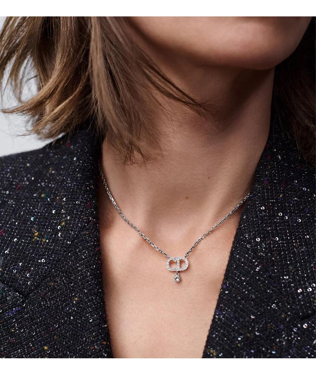 CHRISTIAN DIOR Серебряная металлическая подвеска, фото 2