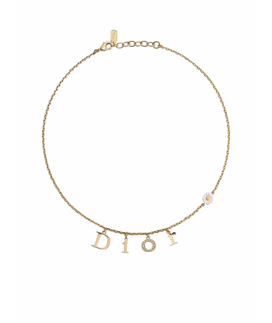 CHRISTIAN DIOR Желтая металлическая подвеска, фото 1