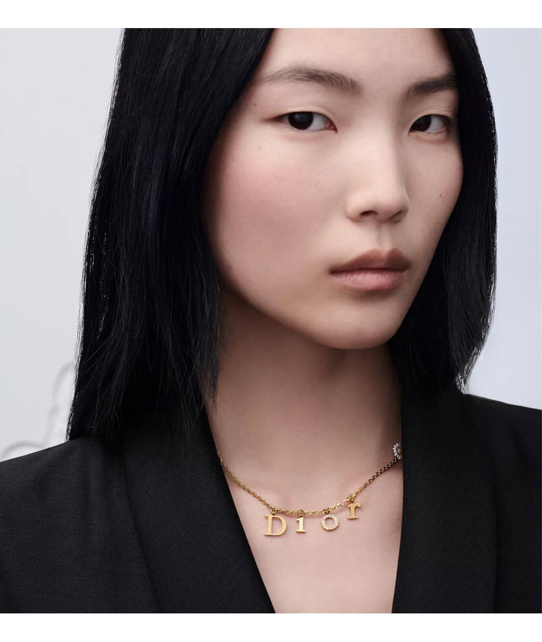 CHRISTIAN DIOR Желтая металлическая подвеска, фото 2