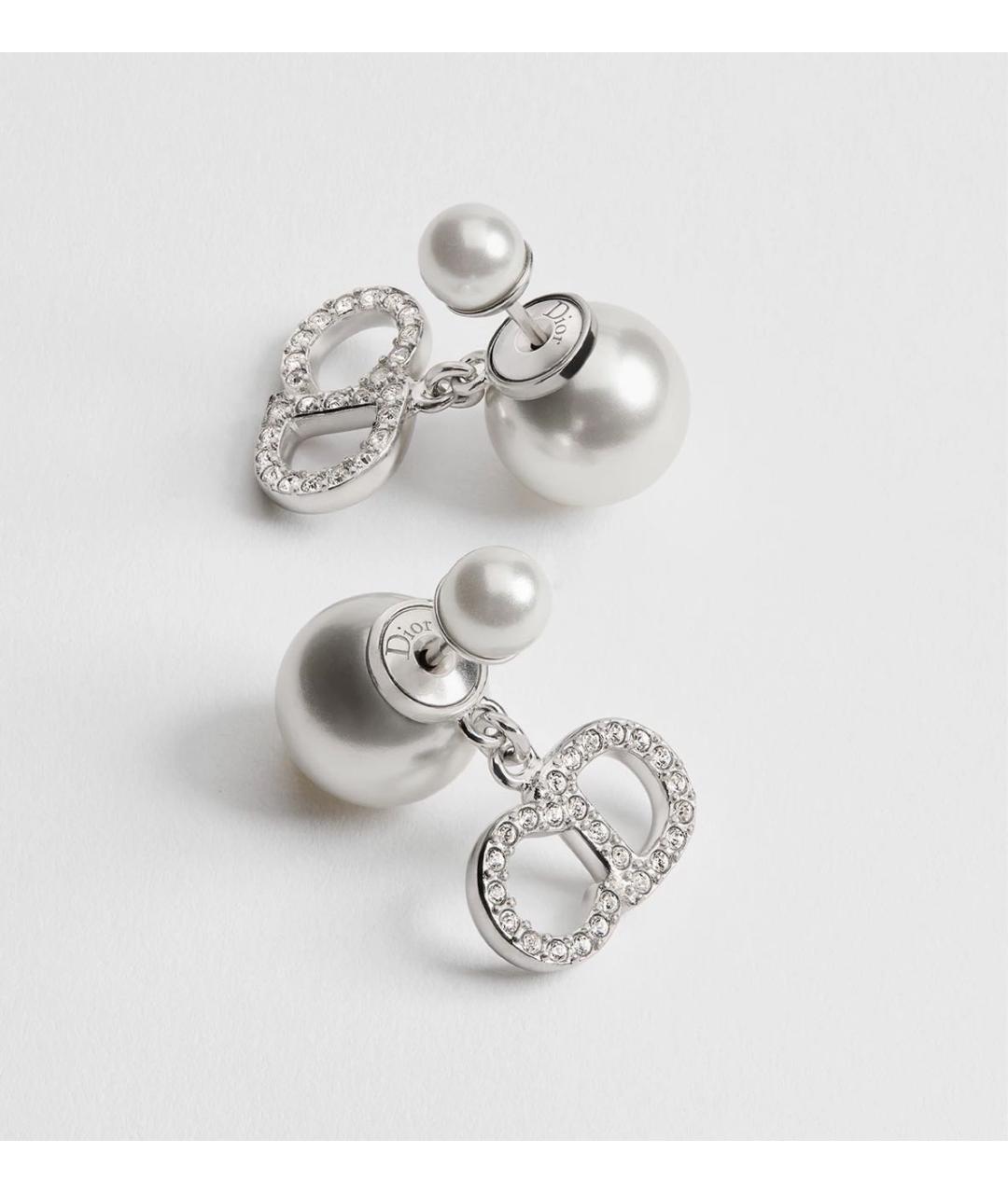 CHRISTIAN DIOR Серебряные металлические серьги, фото 3