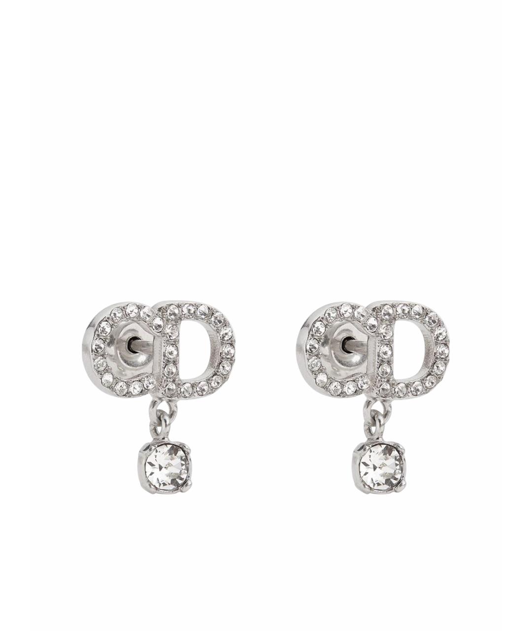 CHRISTIAN DIOR Серебряные металлические серьги, фото 1