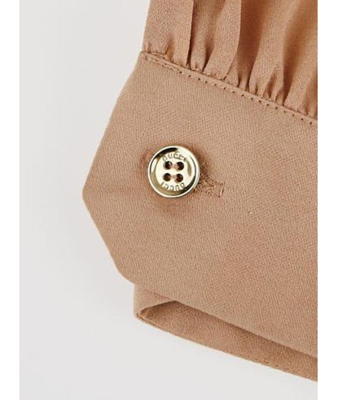 GUCCI Коралловое шелковое повседневное платье, фото 4