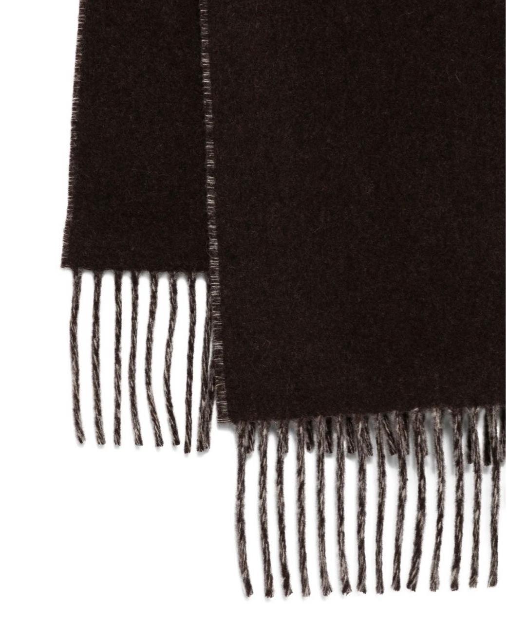 JACQUEMUS Коричневый шерстяной шарф, фото 2