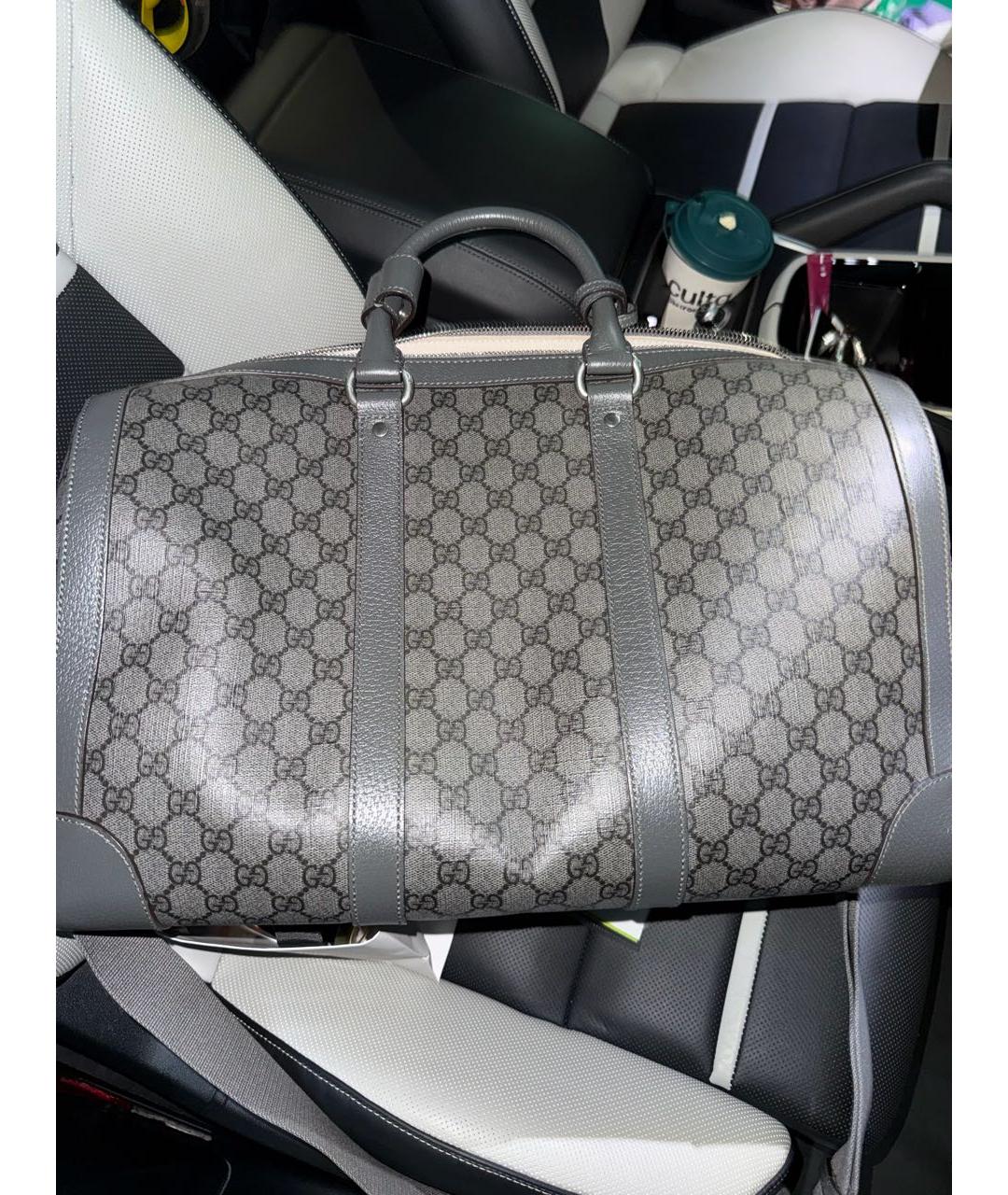 GUCCI Серая дорожная/спортивная сумка, фото 2