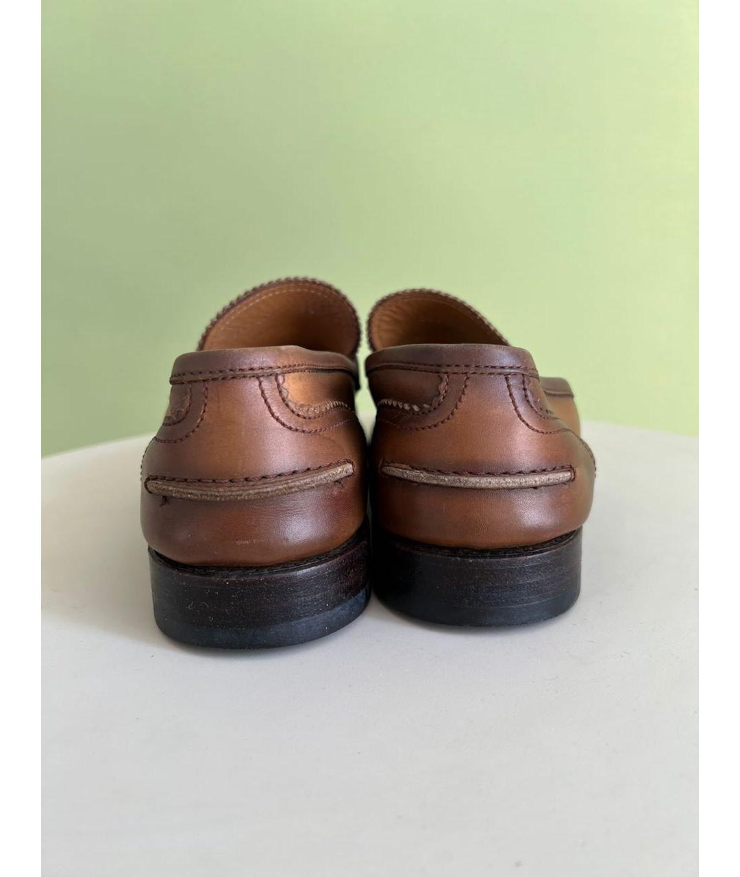 GUCCI Коричневые кожаные туфли, фото 3