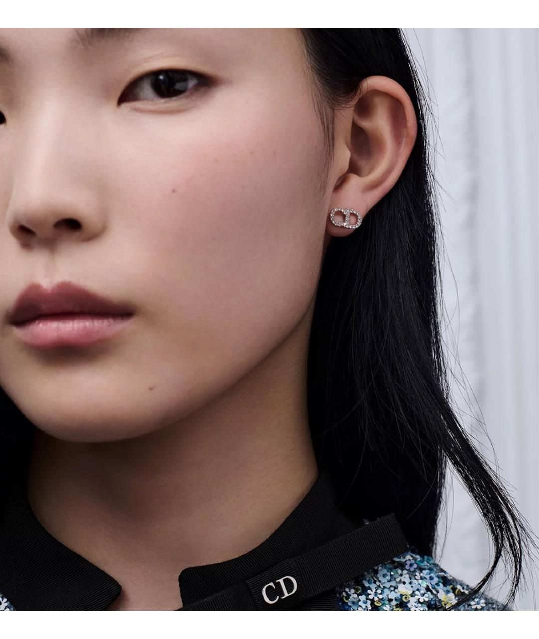 CHRISTIAN DIOR Серебряные металлические серьги, фото 3