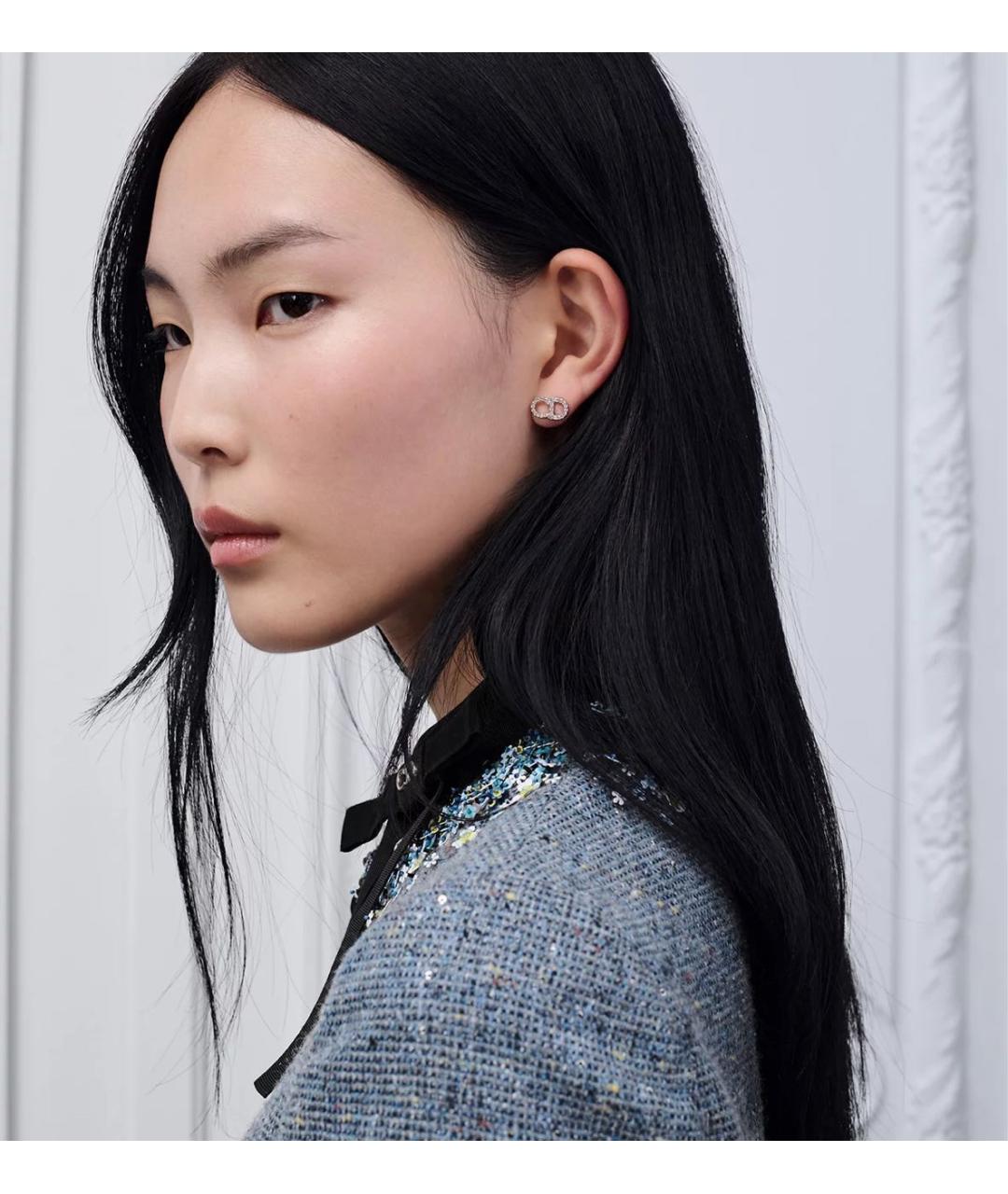 CHRISTIAN DIOR Серебряные металлические серьги, фото 2