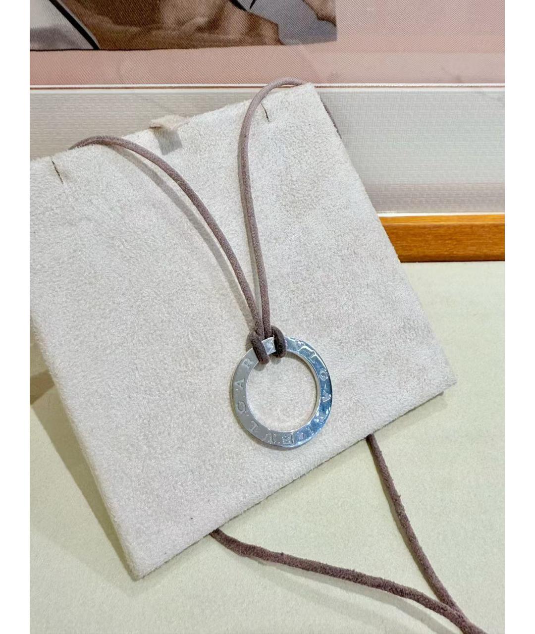 BVLGARI Серебряная подвеска из белого золота, фото 4