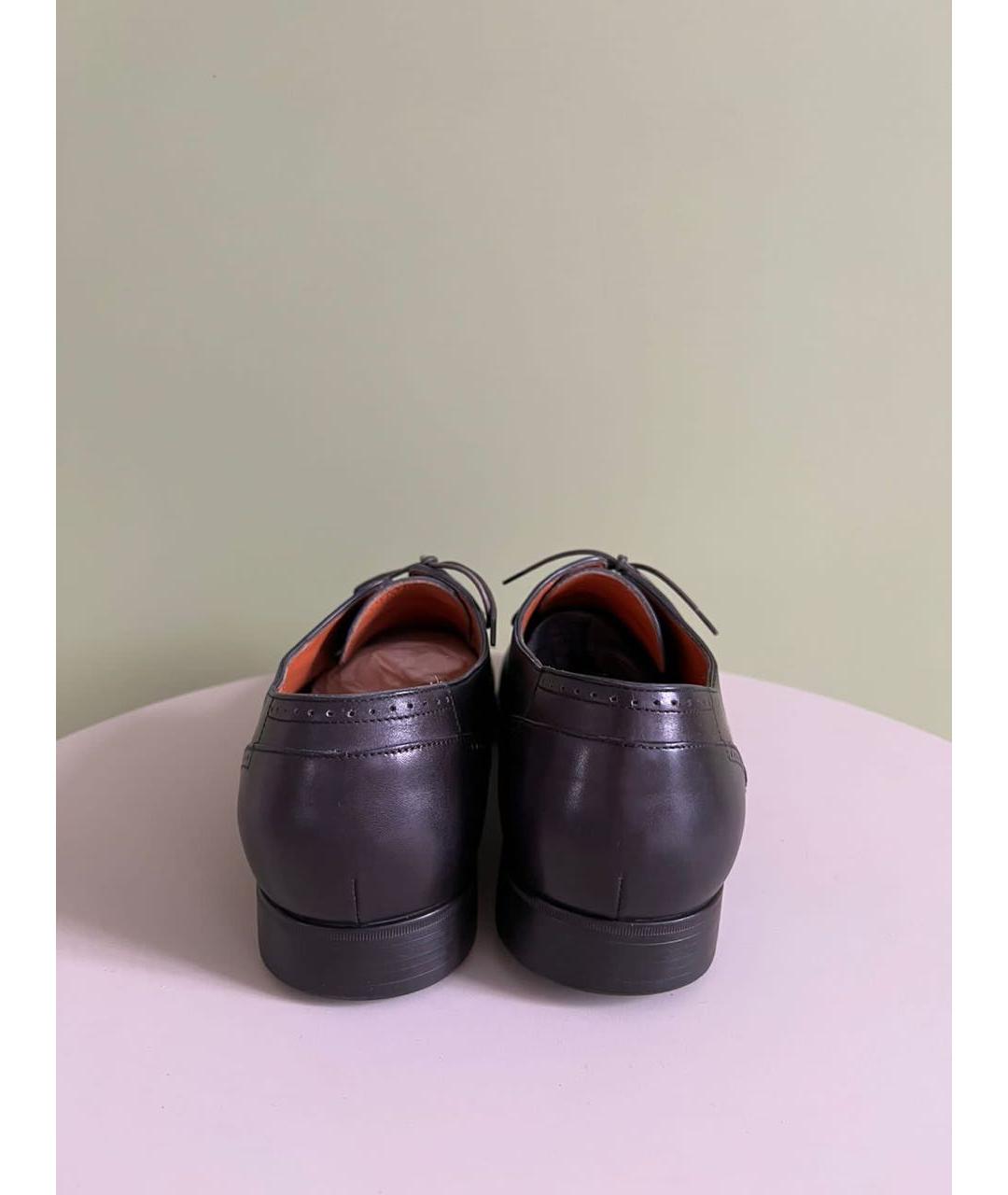 SANTONI Коричневые кожаные туфли, фото 8