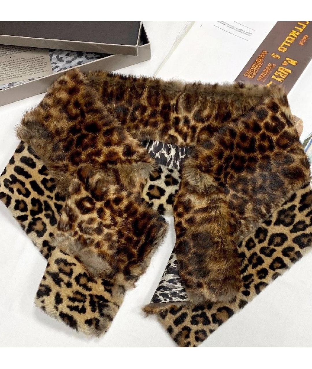 DRIES VAN NOTEN Коричневый шарф, фото 2