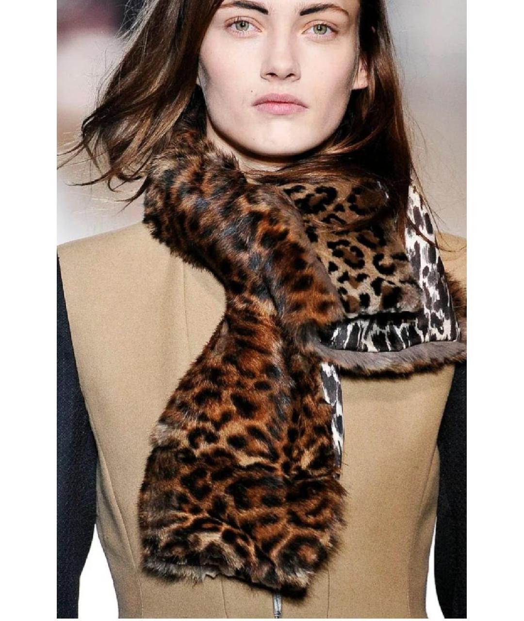 DRIES VAN NOTEN Коричневый шарф, фото 8