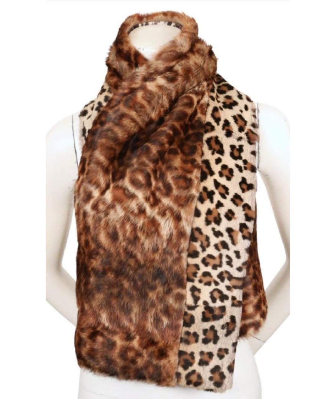 DRIES VAN NOTEN Коричневый шарф, фото 7