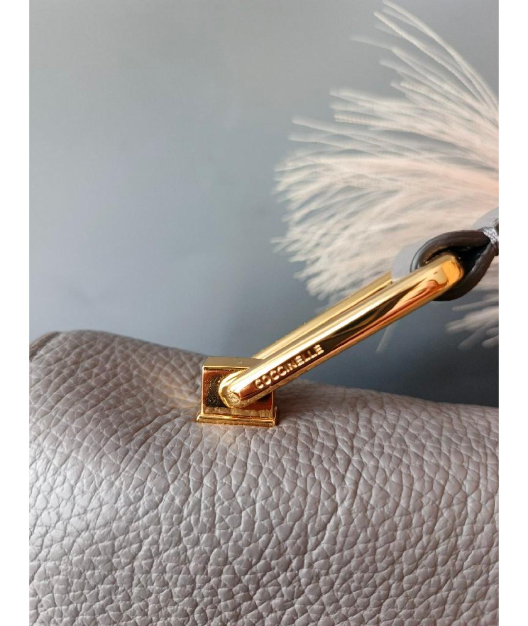 COCCINELLE Антрацитовая кожаная сумка через плечо, фото 9