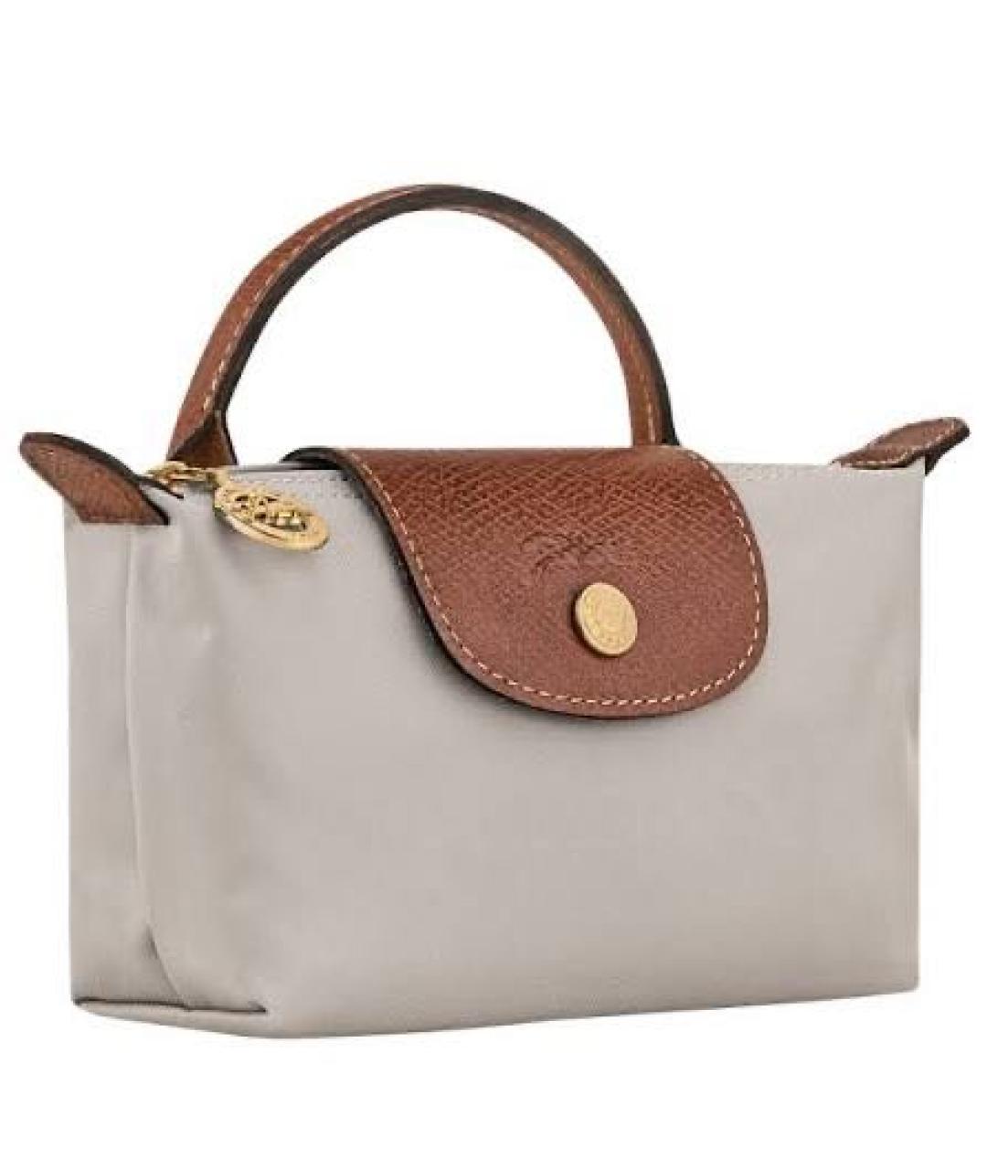 LONGCHAMP Серая сумка с короткими ручками, фото 2