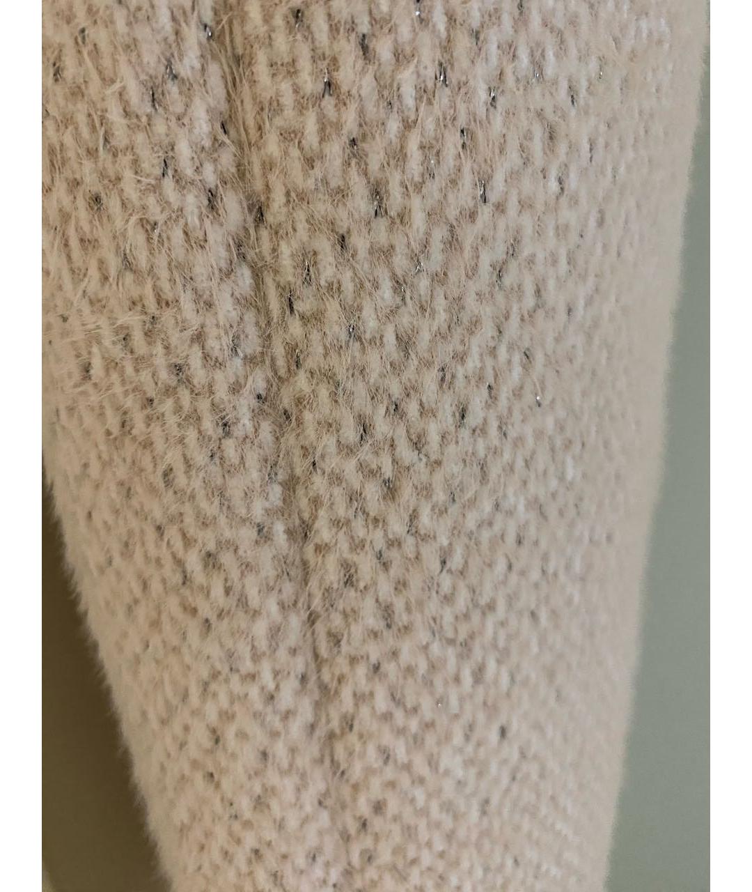 MAJE Бежевое синтетическое пальто, фото 5