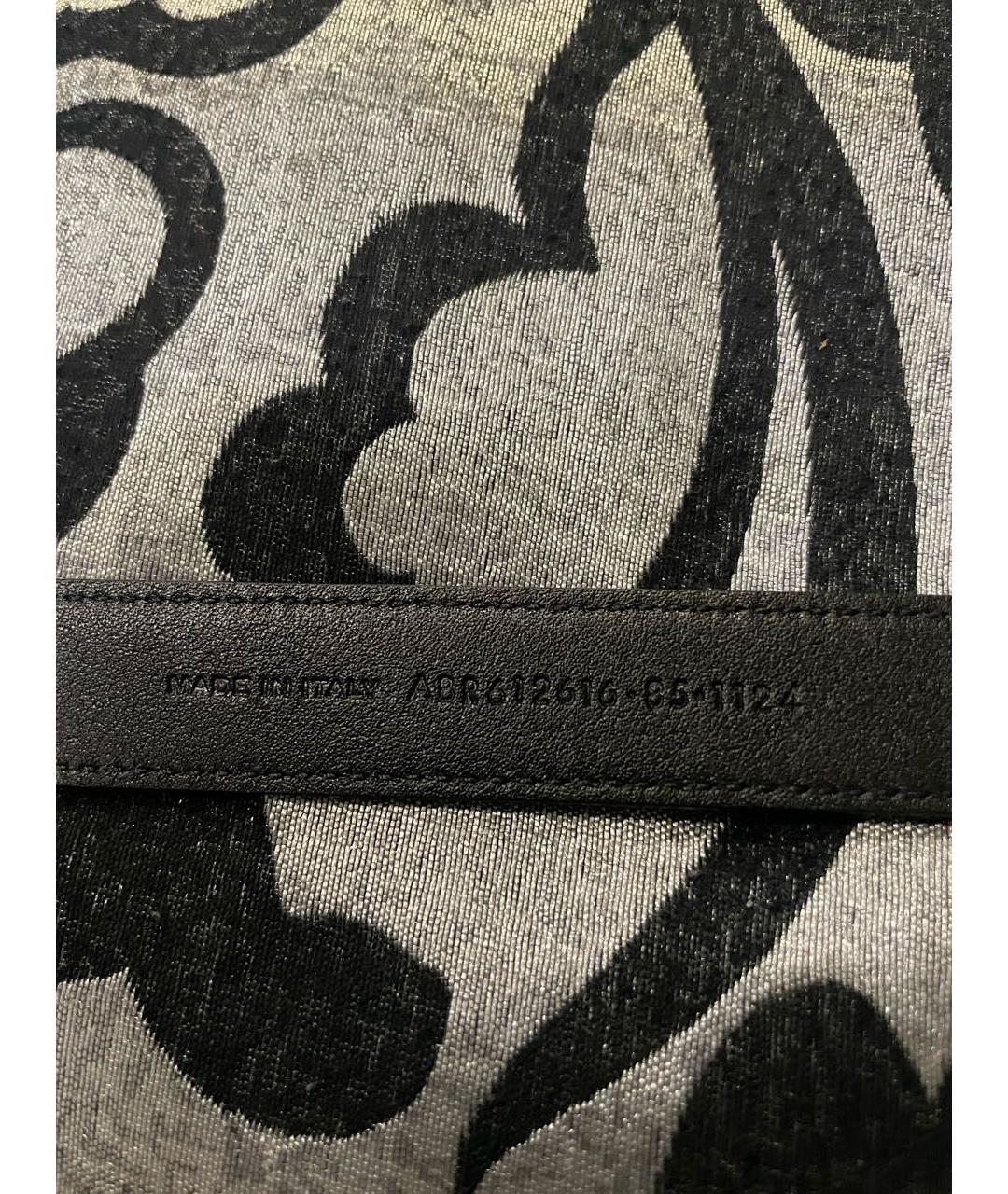 SAINT LAURENT Черный кожаный ремень, фото 4