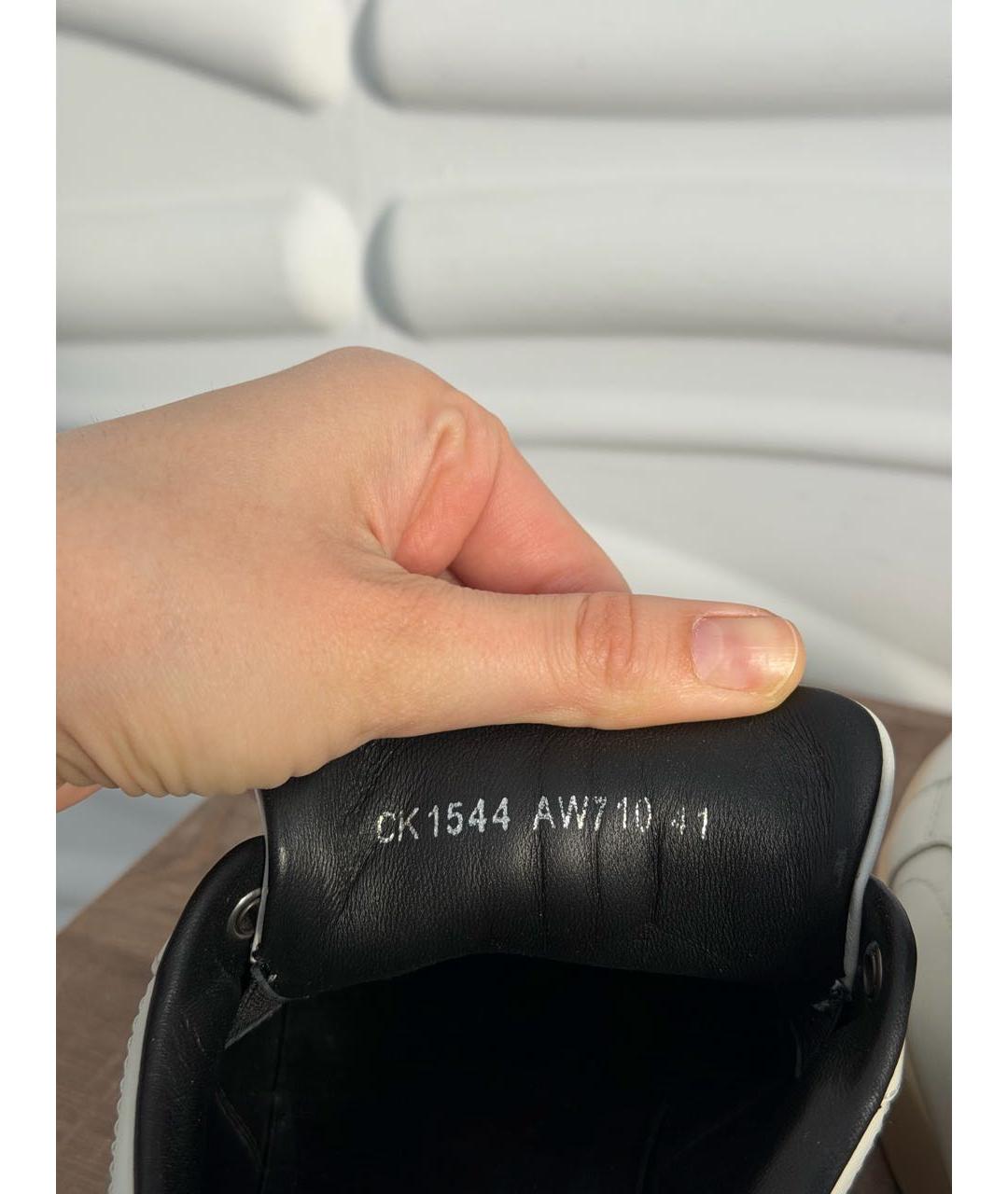 DOLCE&GABBANA Белые кожаные кроссовки, фото 6