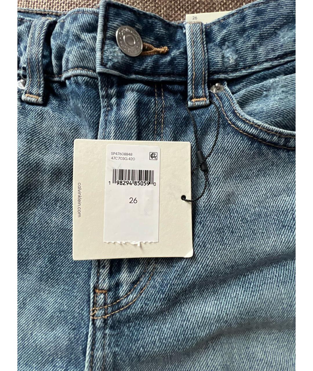 CALVIN KLEIN Синие деним шорты, фото 5