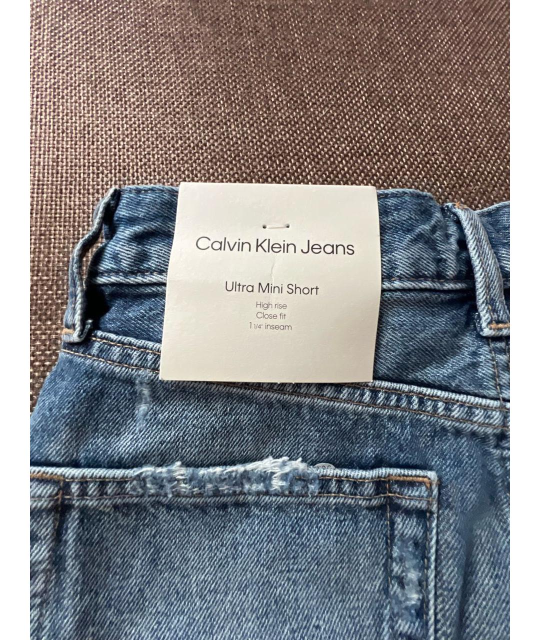 CALVIN KLEIN Синие деним шорты, фото 8