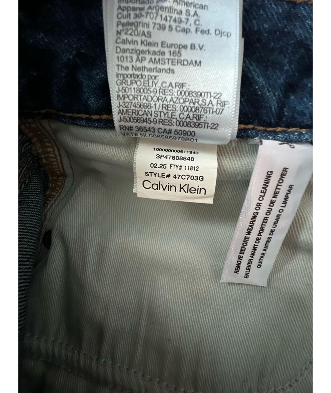 CALVIN KLEIN Синие деним шорты, фото 6