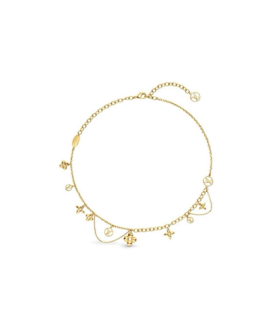 LOUIS VUITTON Желтое металлическое колье, фото 5