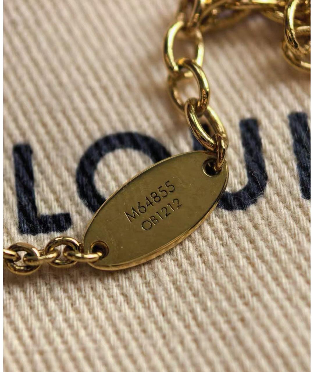 LOUIS VUITTON Желтое металлическое колье, фото 3