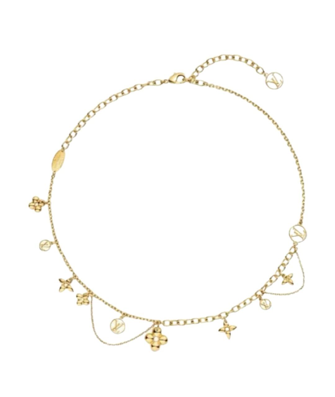 LOUIS VUITTON Желтое металлическое колье, фото 1