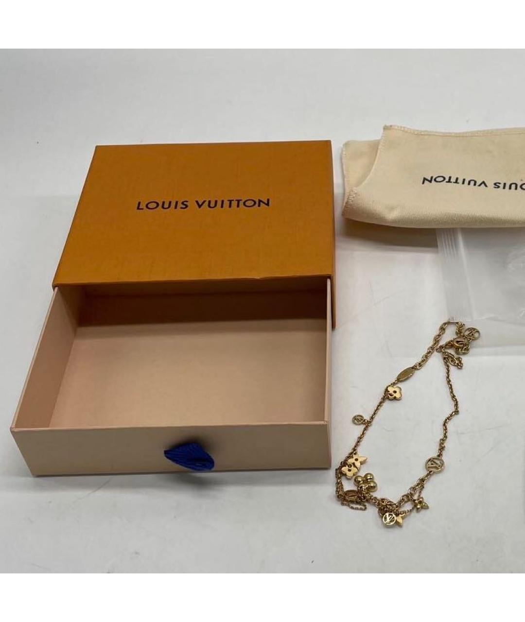 LOUIS VUITTON Желтое металлическое колье, фото 2