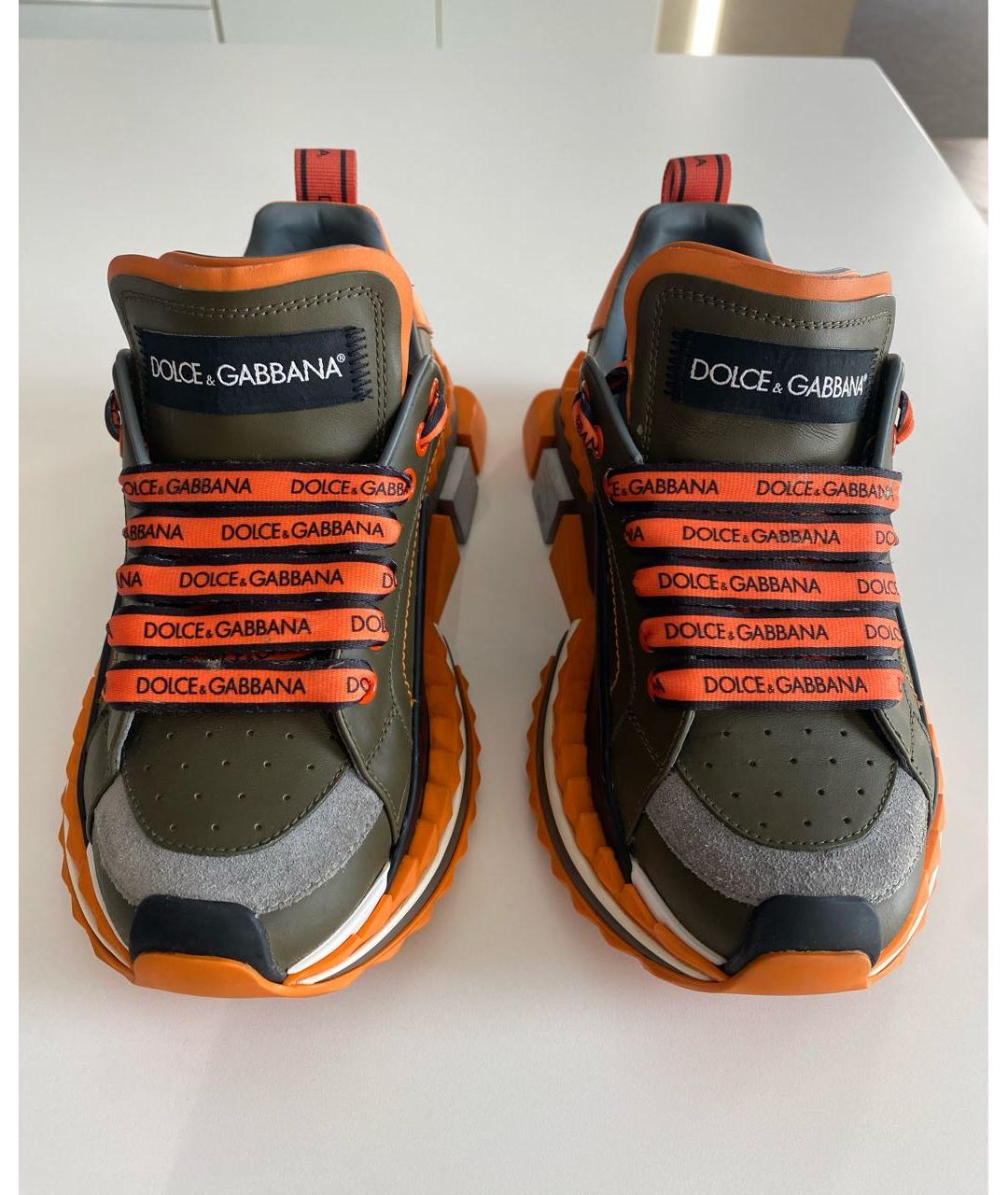 DOLCE&GABBANA Мульти кожаные кроссовки, фото 2