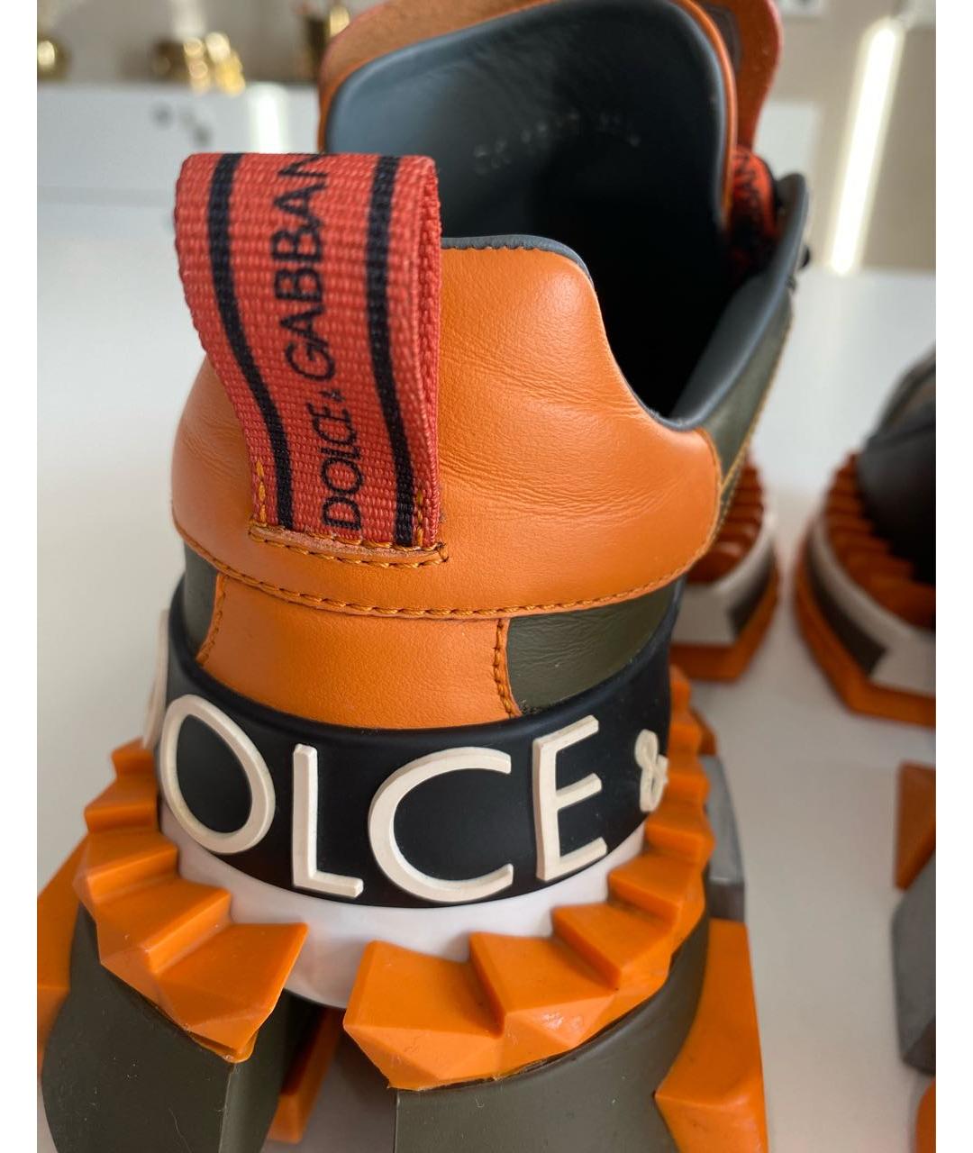 DOLCE&GABBANA Мульти кожаные кроссовки, фото 6