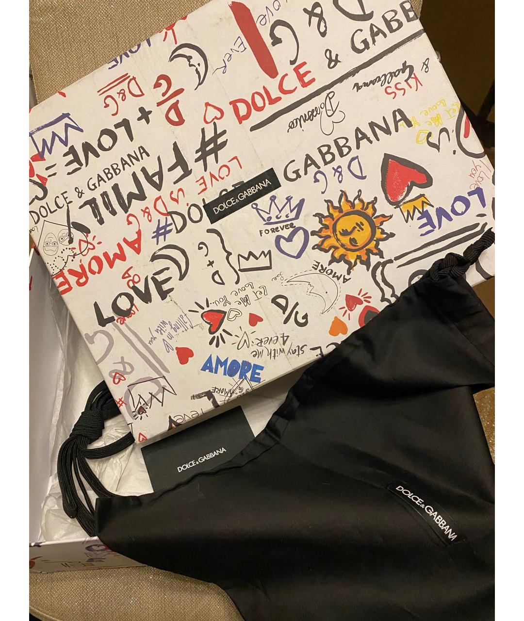 DOLCE&GABBANA Мульти кожаные кроссовки, фото 7