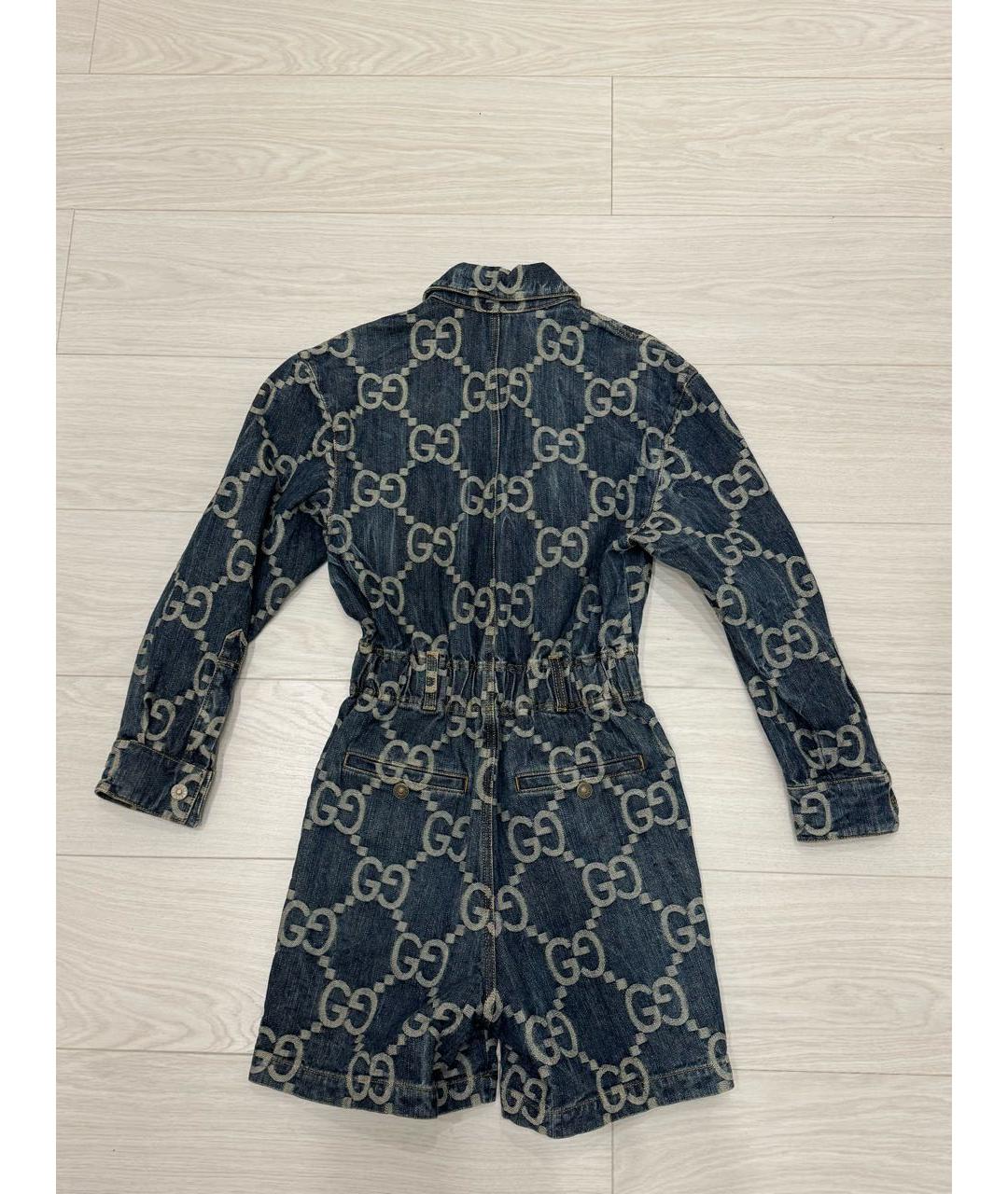 GUCCI Темно-синий деним комбинезон, фото 4