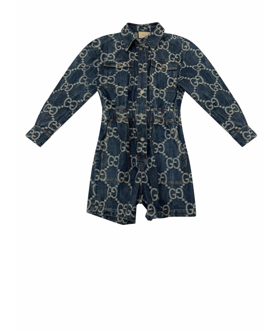 GUCCI Темно-синий деним комбинезон, фото 1