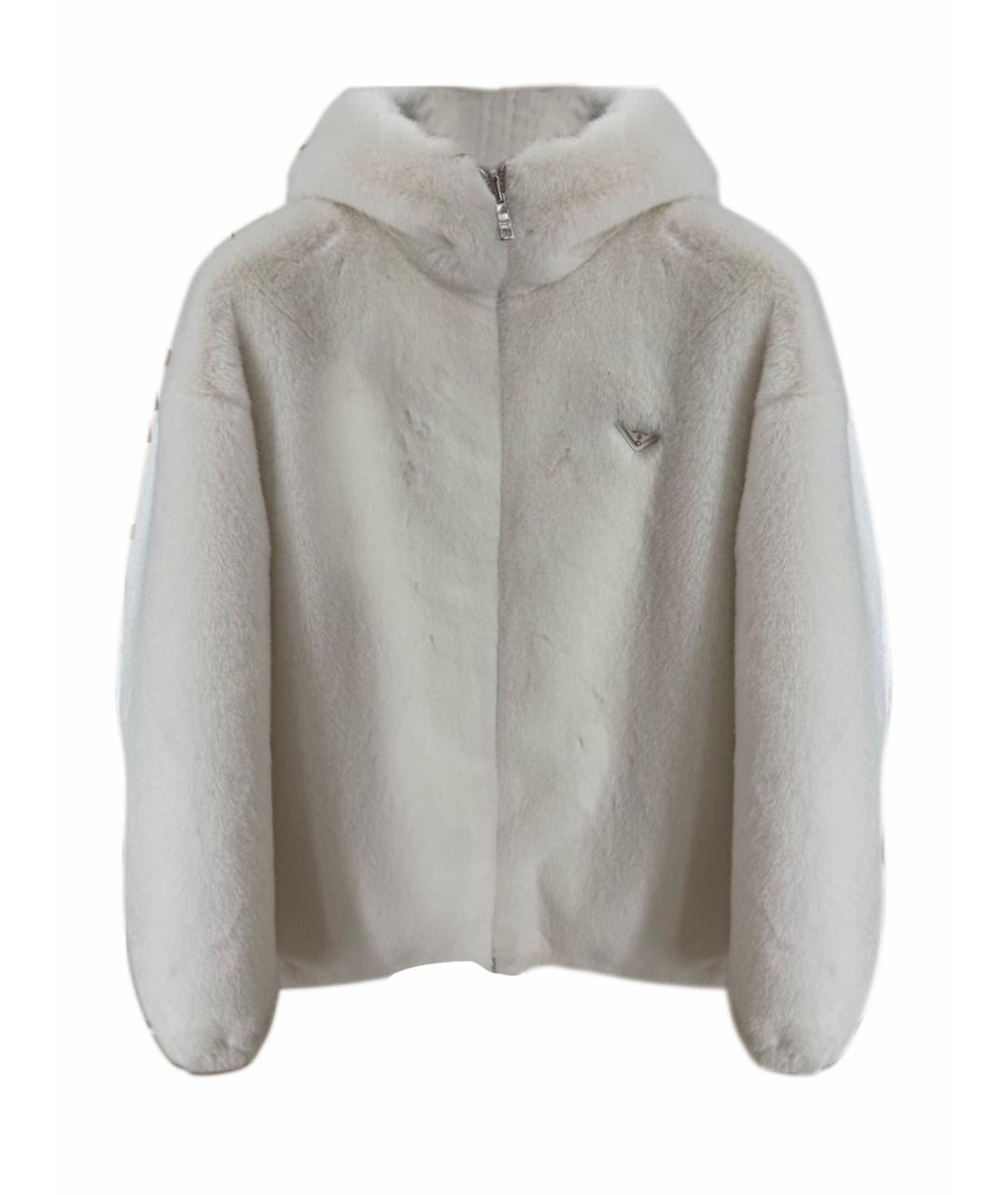 PRADA Белый полиамидовый пуховик, фото 1