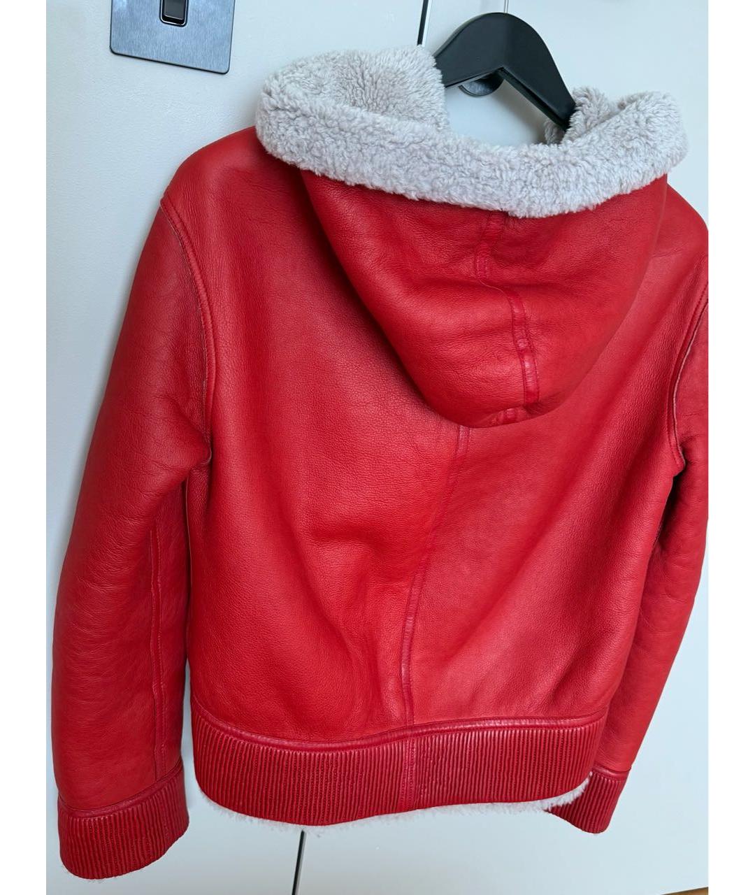 BALENCIAGA Красная меховая дубленка, фото 2