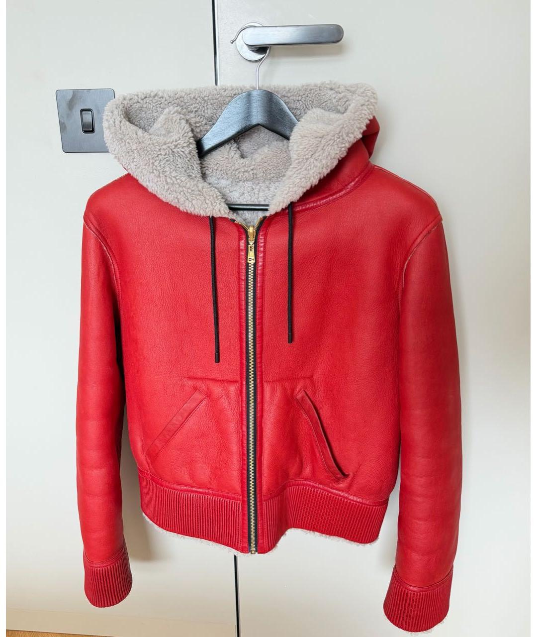 BALENCIAGA Красная меховая дубленка, фото 9