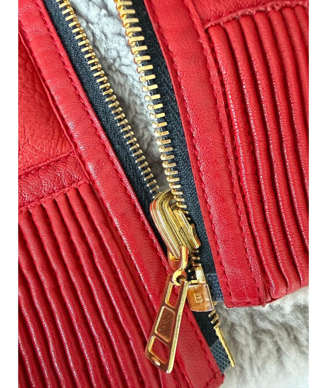 BALENCIAGA Красная меховая дубленка, фото 6