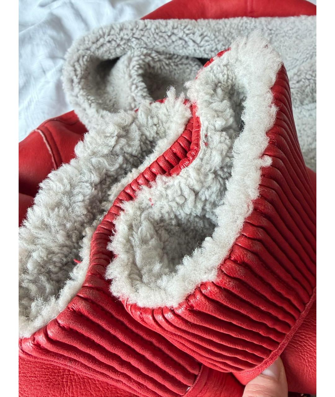 BALENCIAGA Красная меховая дубленка, фото 7