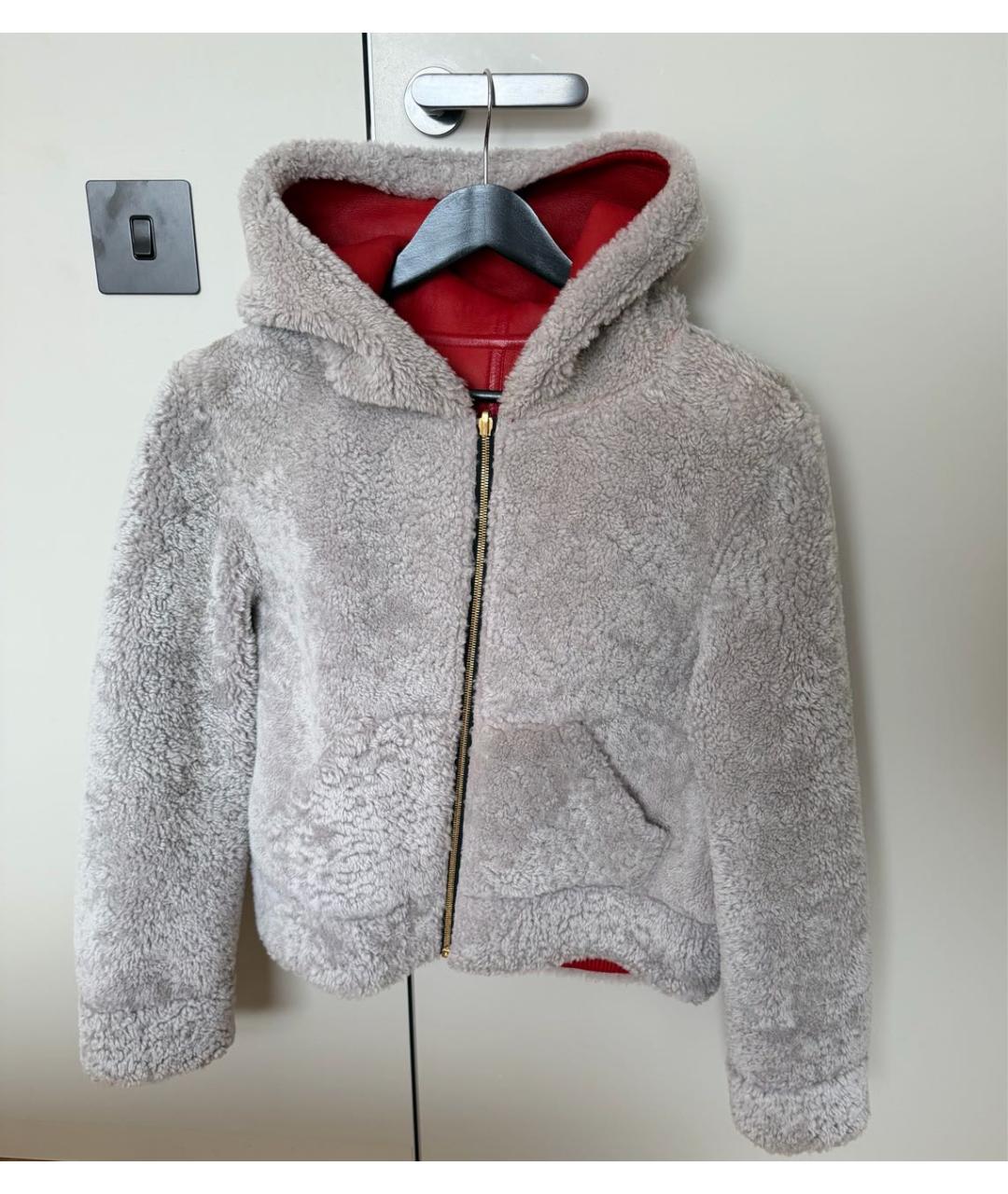 BALENCIAGA Красная меховая дубленка, фото 4