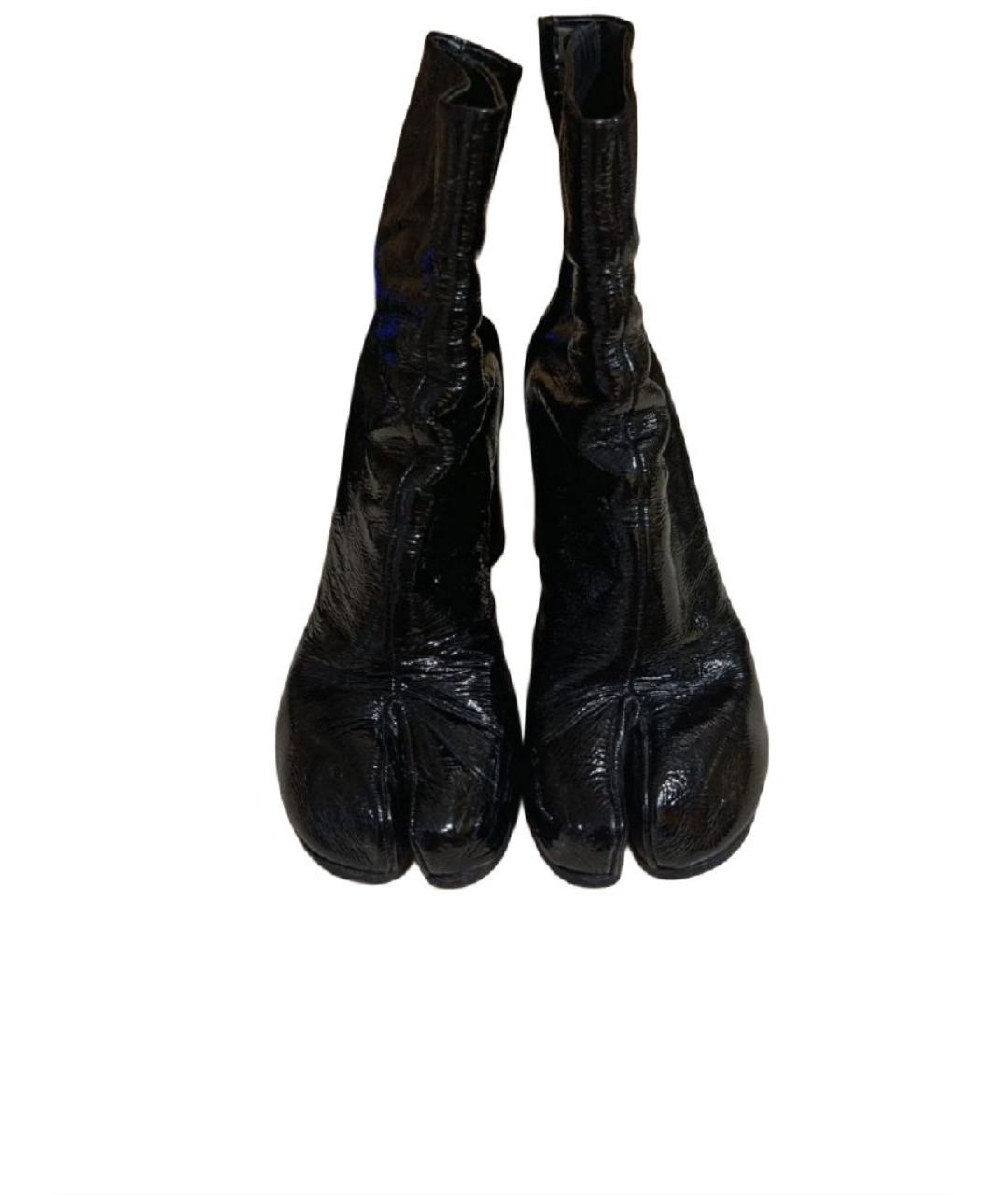 MAISON MARGIELA Черные ботильоны из лакированной кожи, фото 2