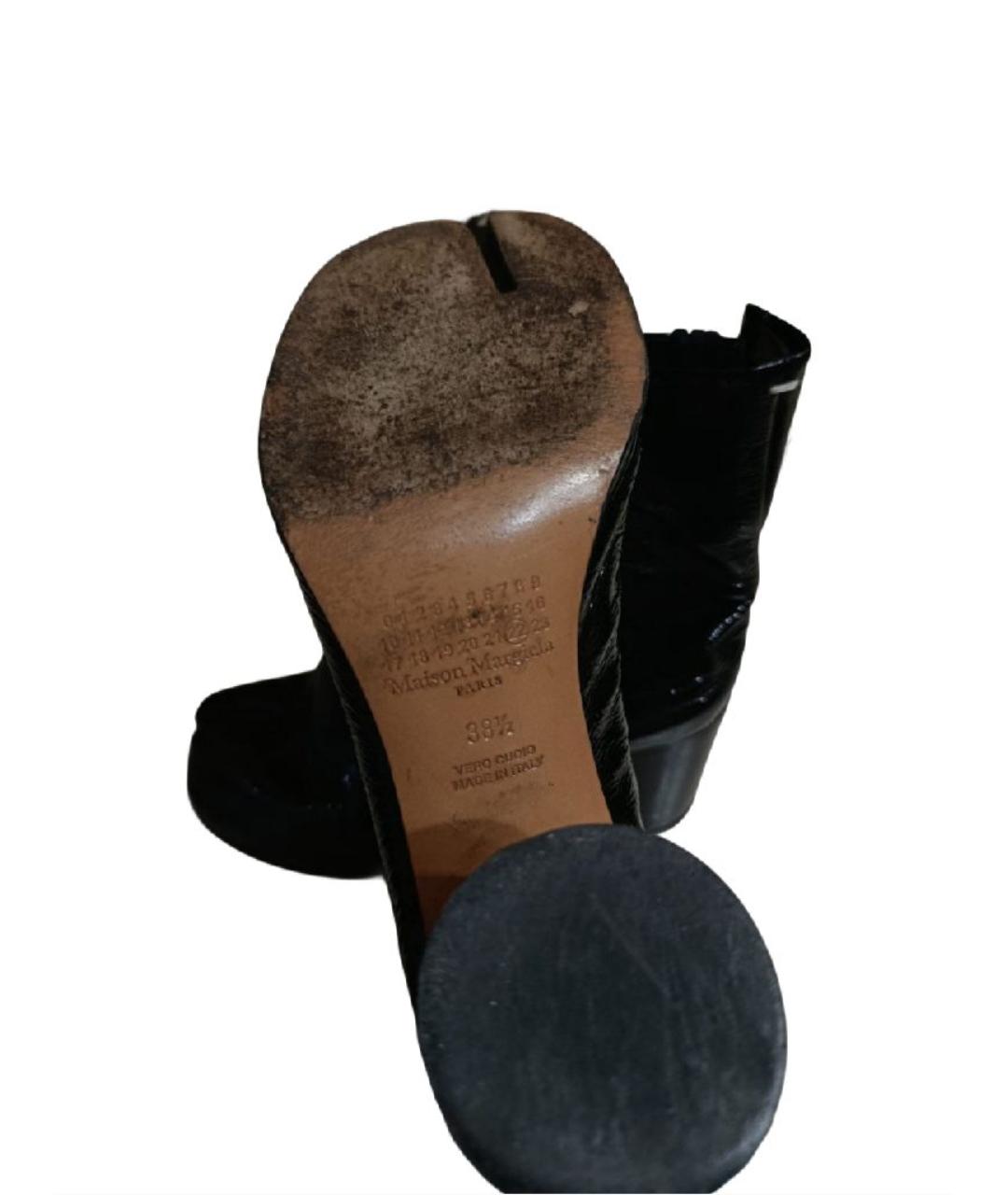 MAISON MARGIELA Черные ботильоны из лакированной кожи, фото 5