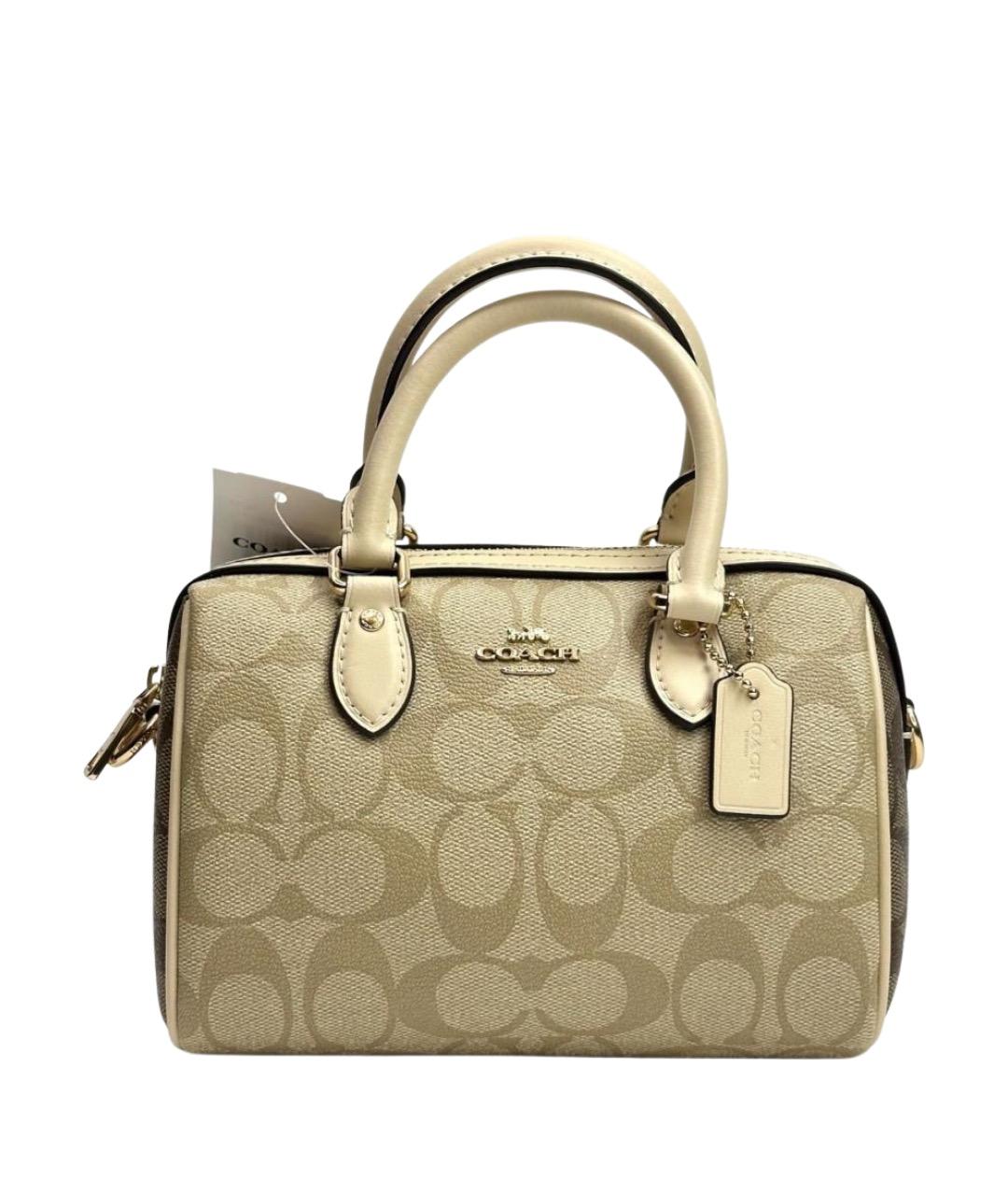 COACH Бежевая сумка с короткими ручками, фото 1
