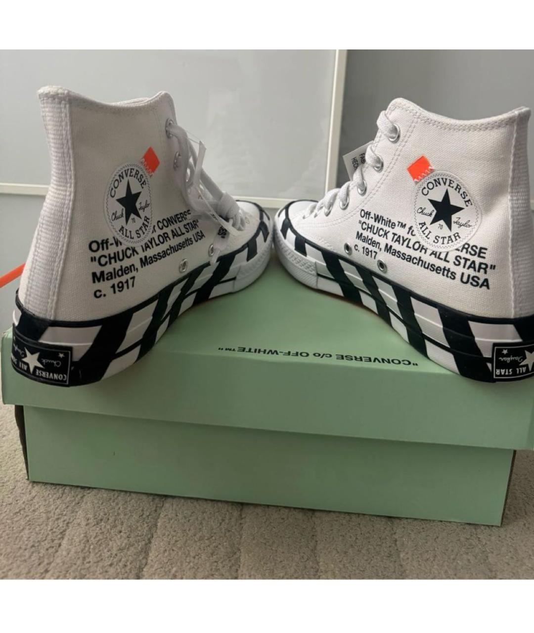 OFF-WHITE Бежевые кеды, фото 6