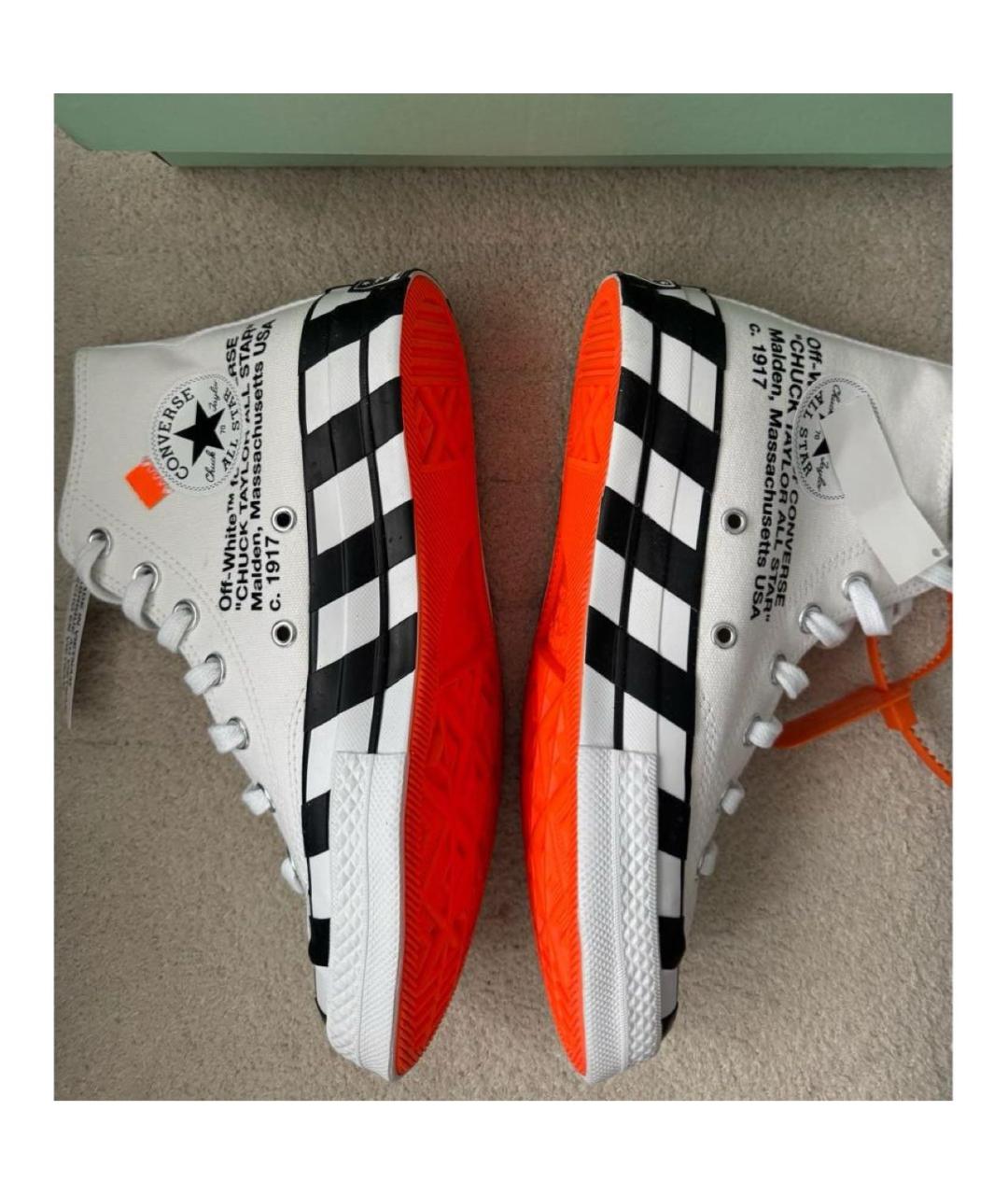 OFF-WHITE Бежевые кеды, фото 3